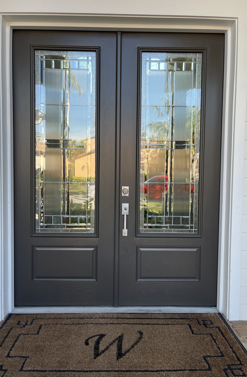 freshly painted front door